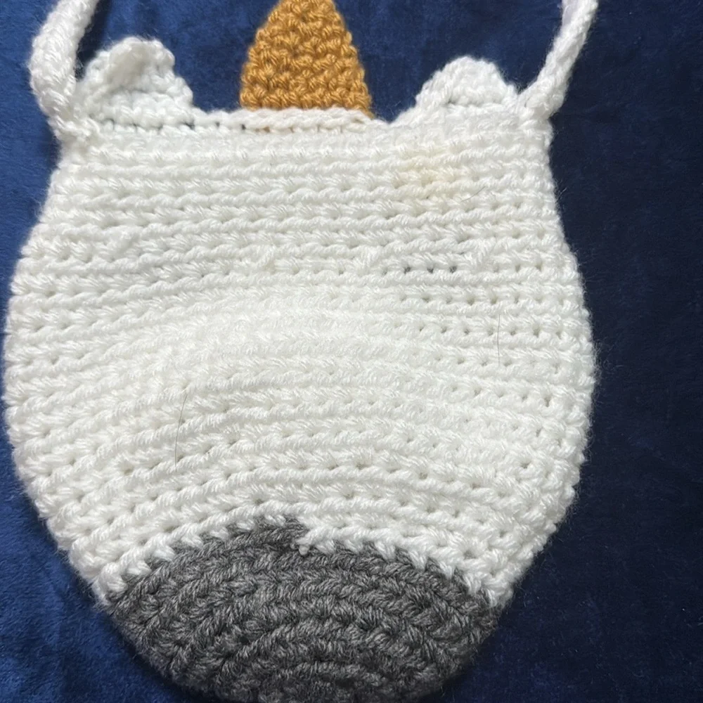 Hand Croched Unicorn Purse or Bag